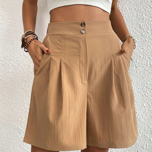 Stylish Women's Shorts - Double Button - Summer Style