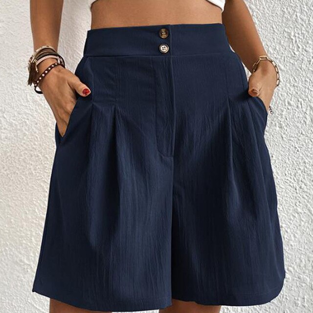 Stylish Women's Shorts - Double Button - Summer Style