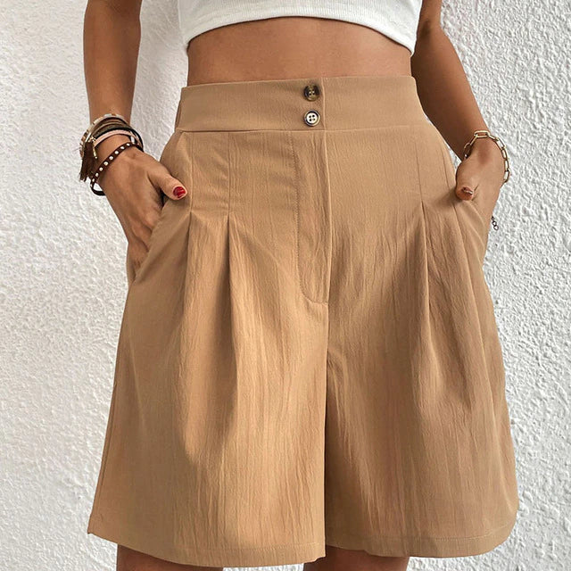 Stylish Women's Shorts - Double Button - Summer Style