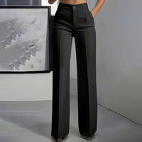 Suit Trousers with Comfortable Fit and Flattering High Waist
