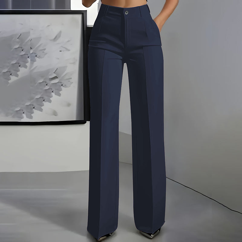 Suit Trousers with Comfortable Fit and Flattering High Waist