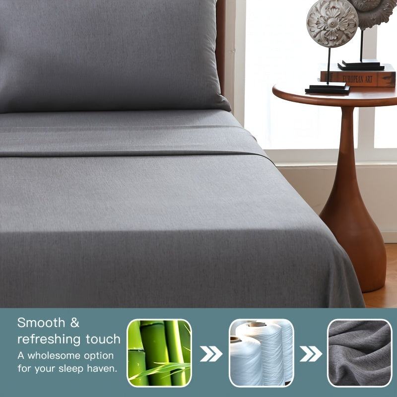 Summer Cooling Bamboo Fiber Fitted Sheet – Luxurious Breathable Comfort