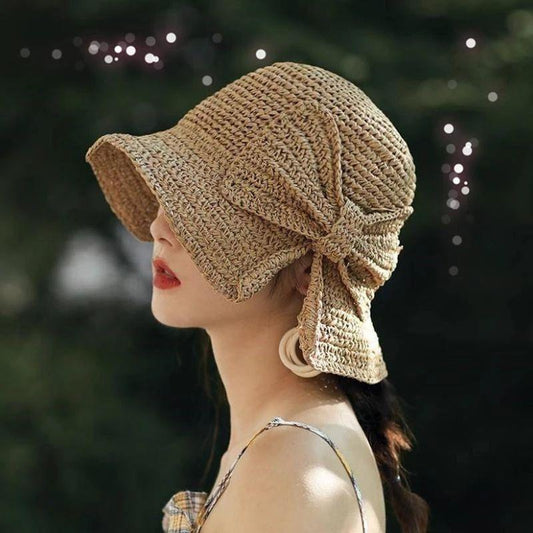 Summer Hat with Brim and Bow