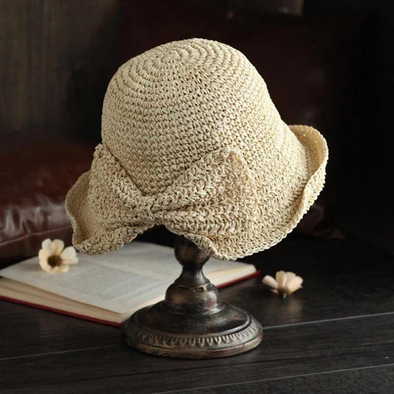 Summer Hat with Brim and Bow