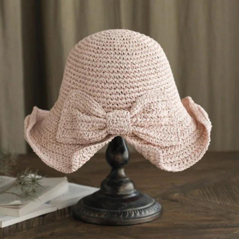 Summer Hat with Brim and Bow