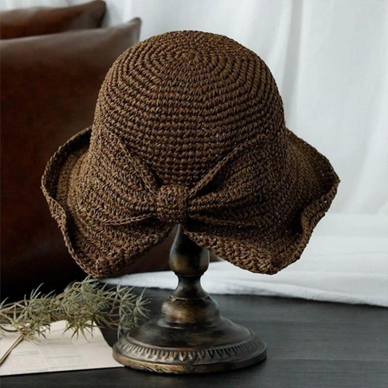 Summer Hat with Brim and Bow