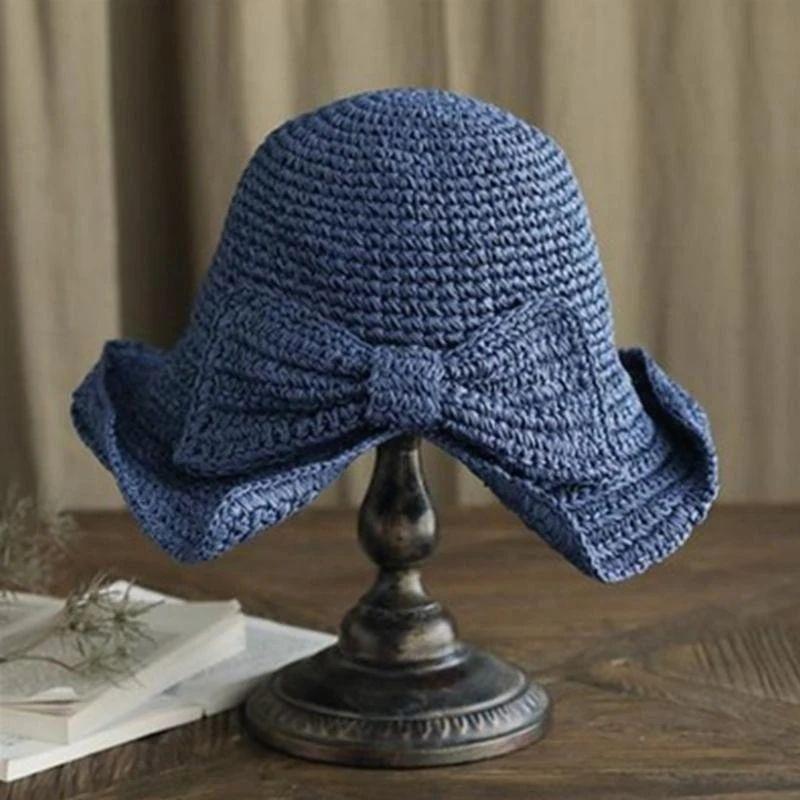 Summer Hat with Brim and Bow