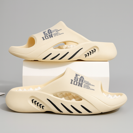 Supportive Graphic Slide Sandals