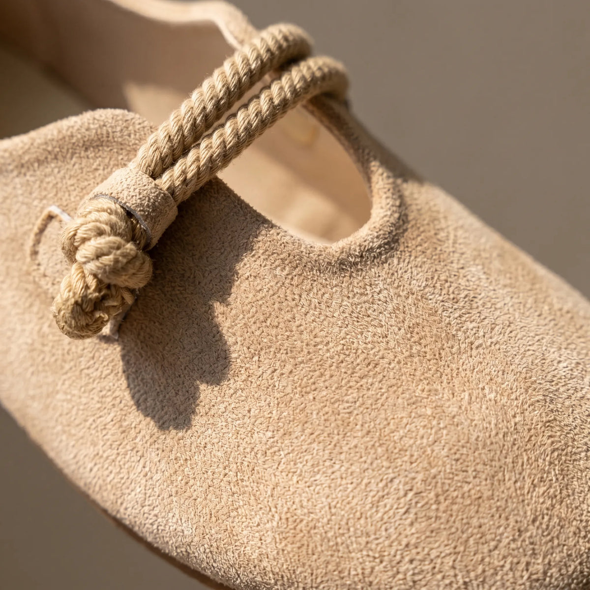 Supportive Slip-On Flats With Rope Detail