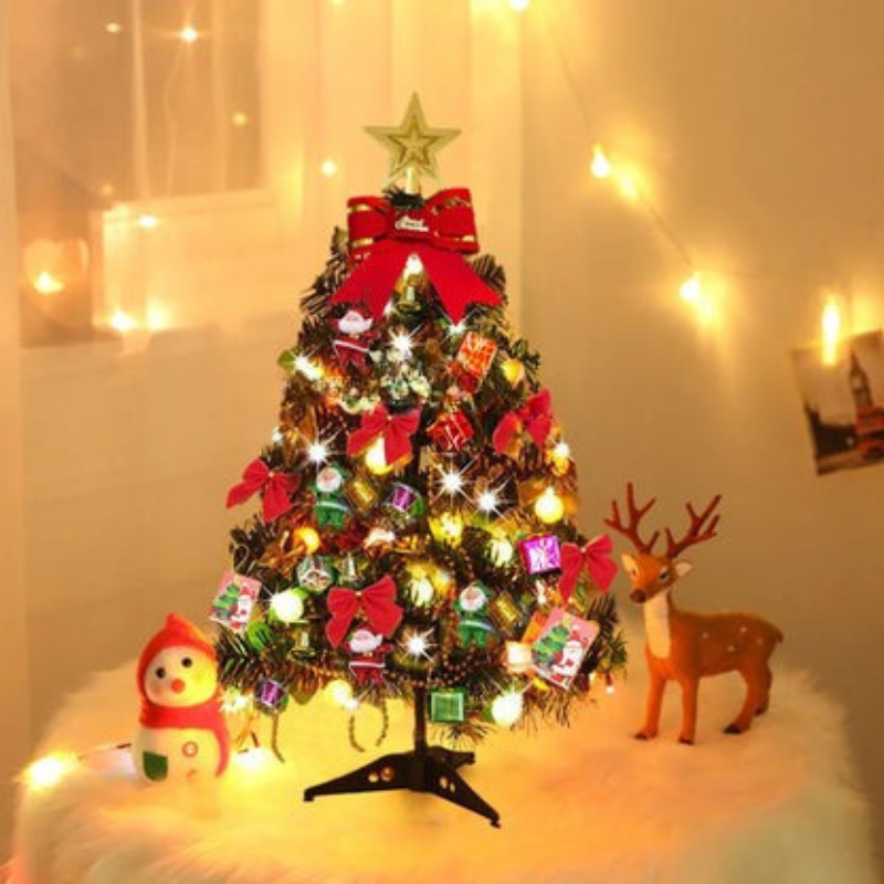 Tabletop Christmas Tree with Built-in Lights