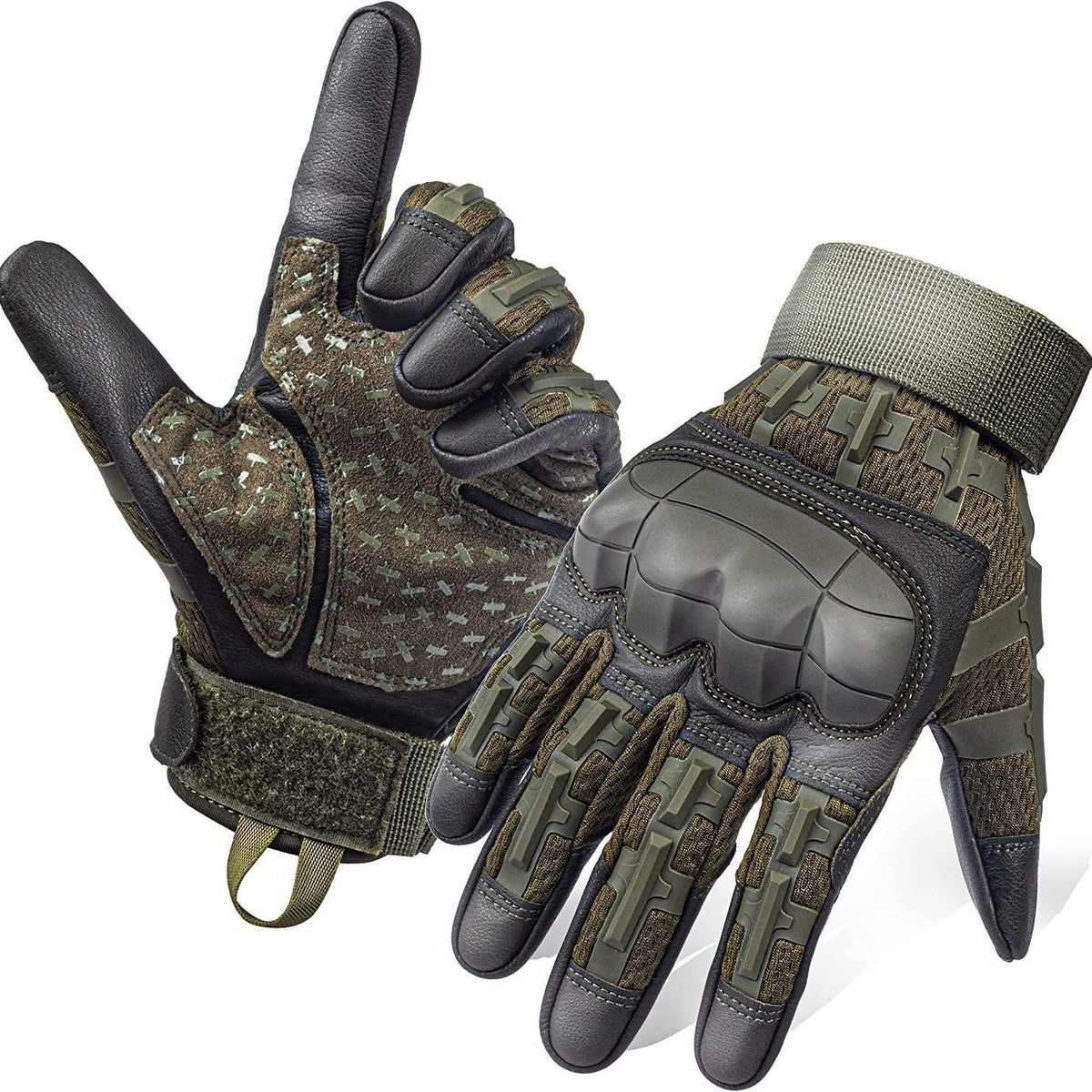 Tactical Gloves with Hard Knuckle Protection for Outdoor Activities