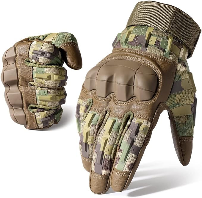Tactical Gloves with Hard Knuckle Protection for Outdoor Activities
