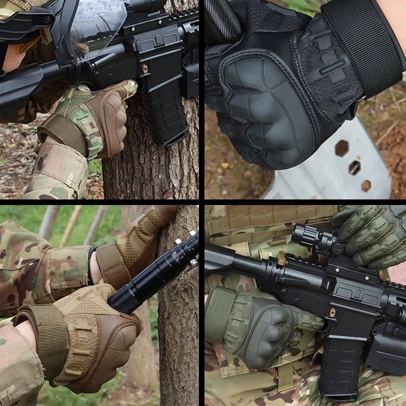 Tactical Gloves with Hard Knuckle Protection for Outdoor Activities