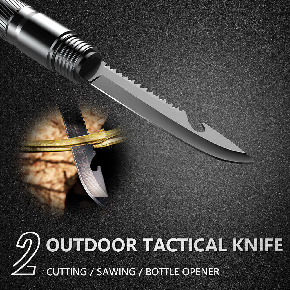 Tactical Outdoor Survival Trekking Pole with Multitool Set