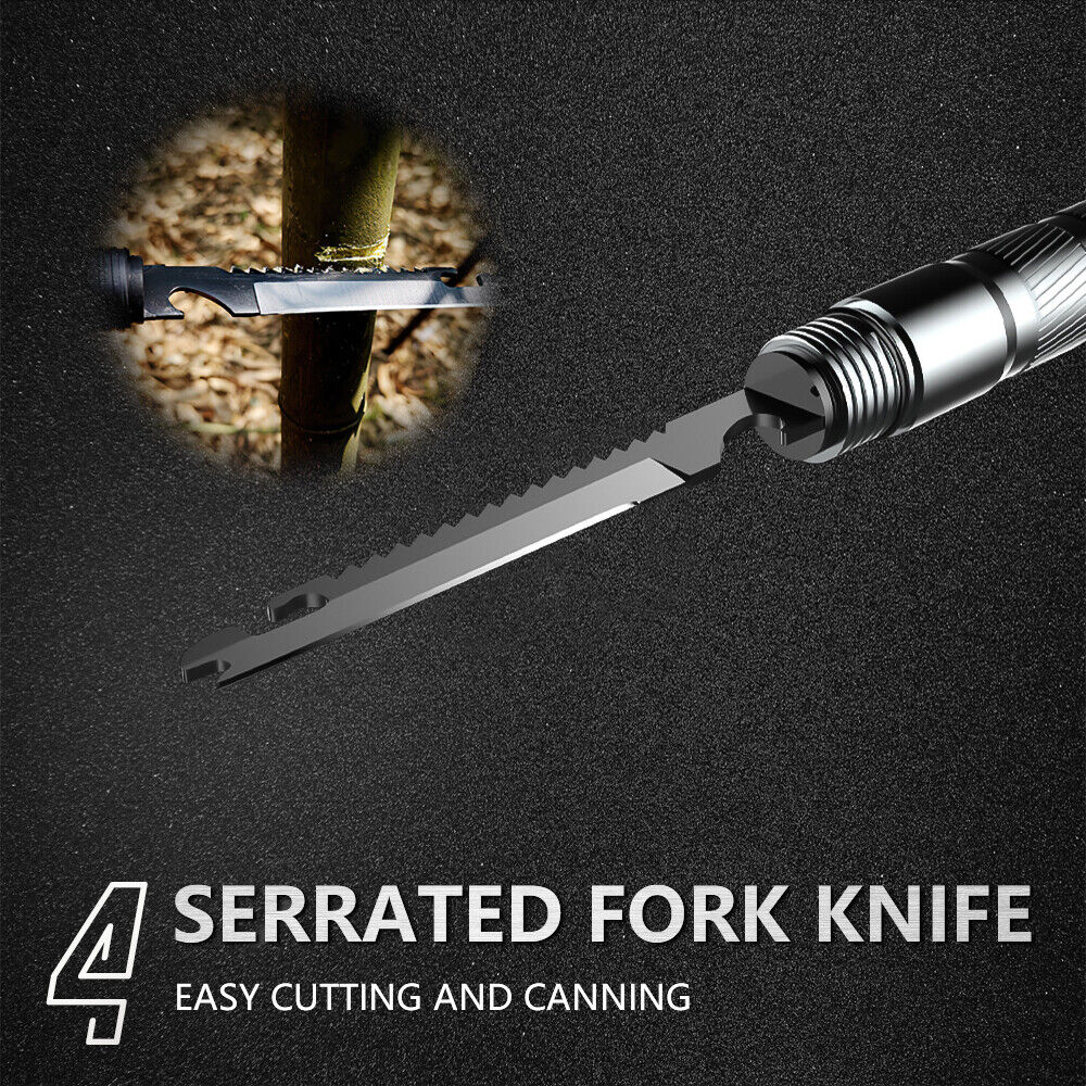 Tactical Outdoor Survival Trekking Pole with Multitool Set