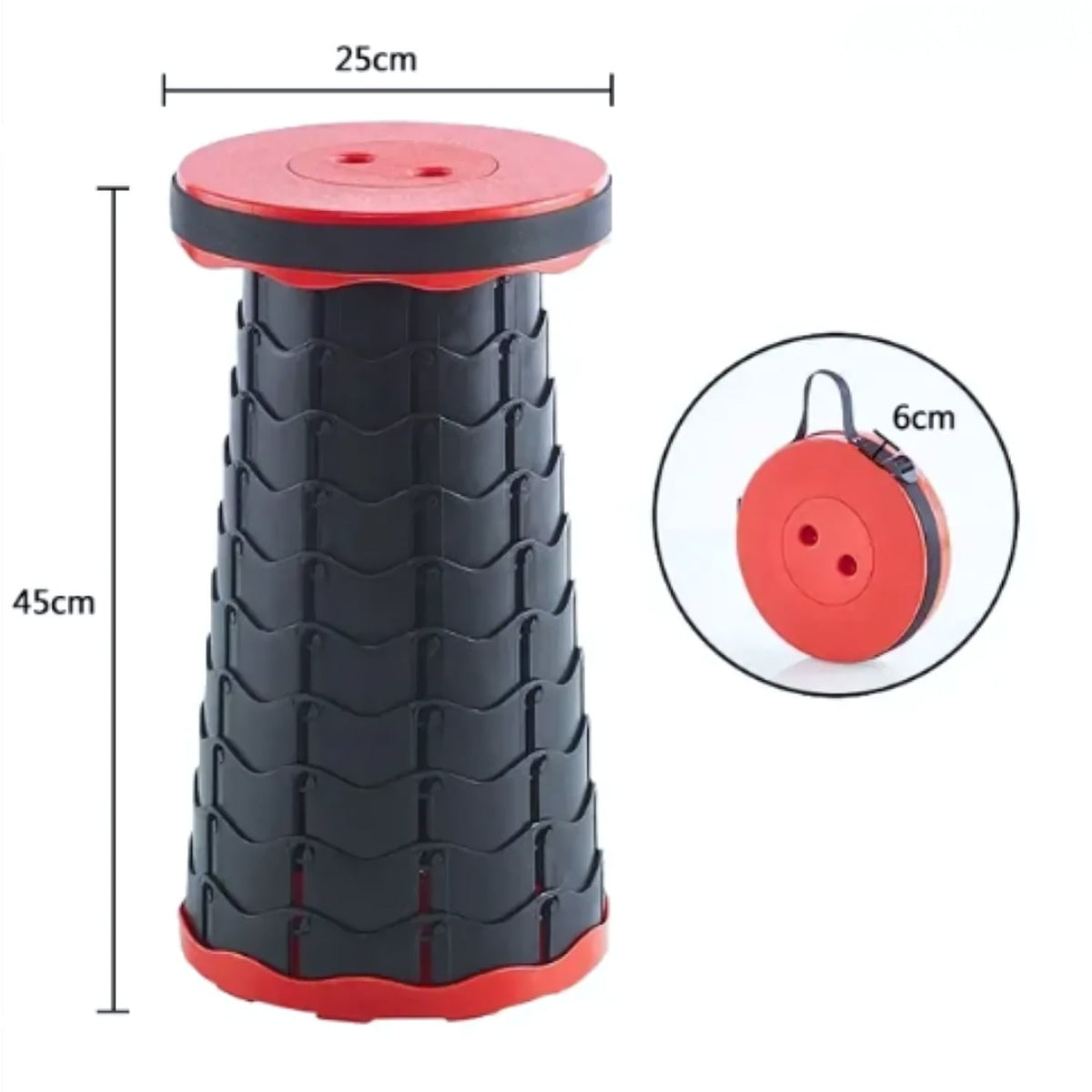 Telescopic Adjustable Stool with Non-Slip Matte Surface