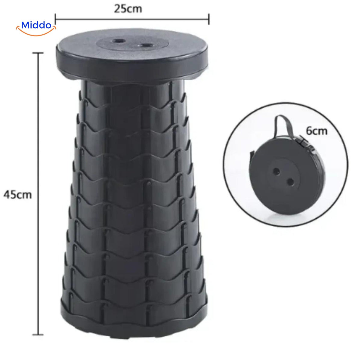 Telescopic Adjustable Stool with Non-Slip Matte Surface