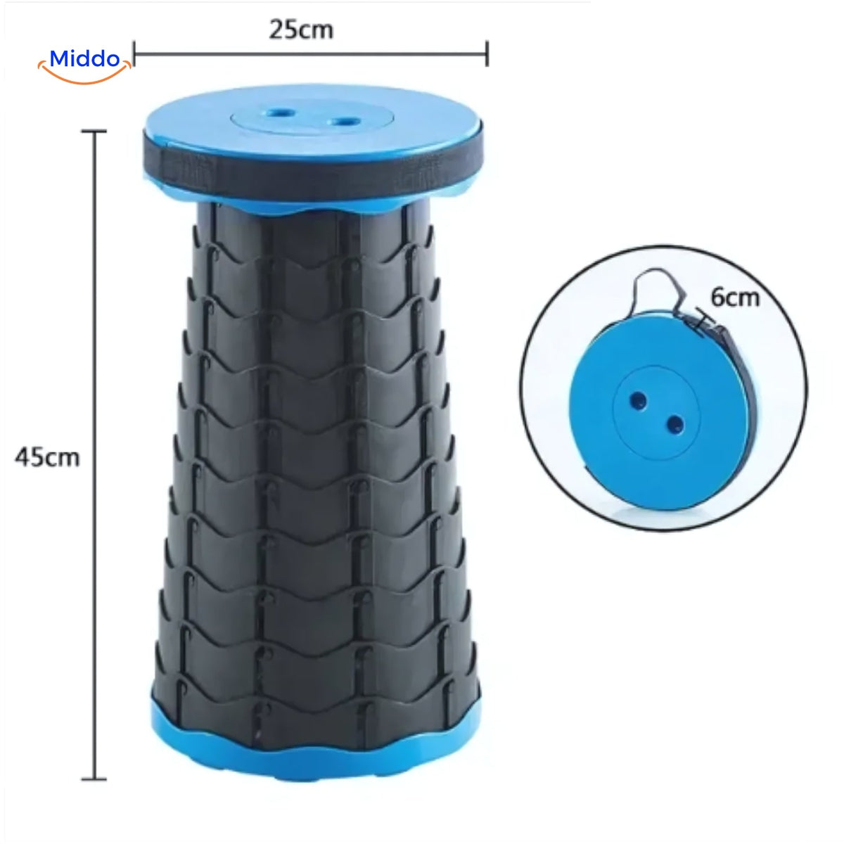 Telescopic Adjustable Stool with Non-Slip Matte Surface