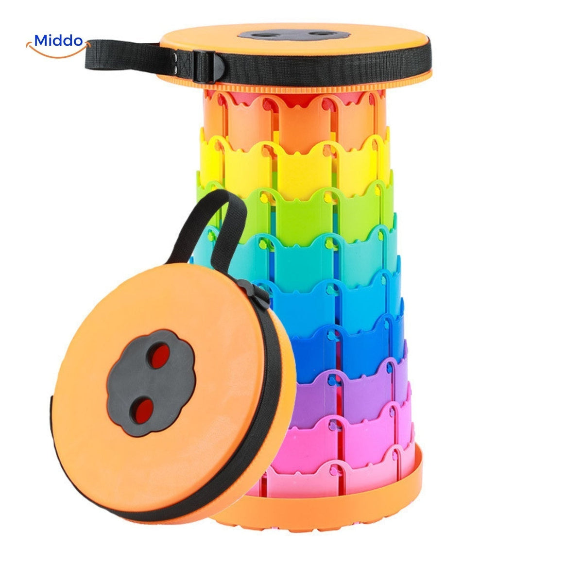 Telescopic Adjustable Stool with Non-Slip Matte Surface