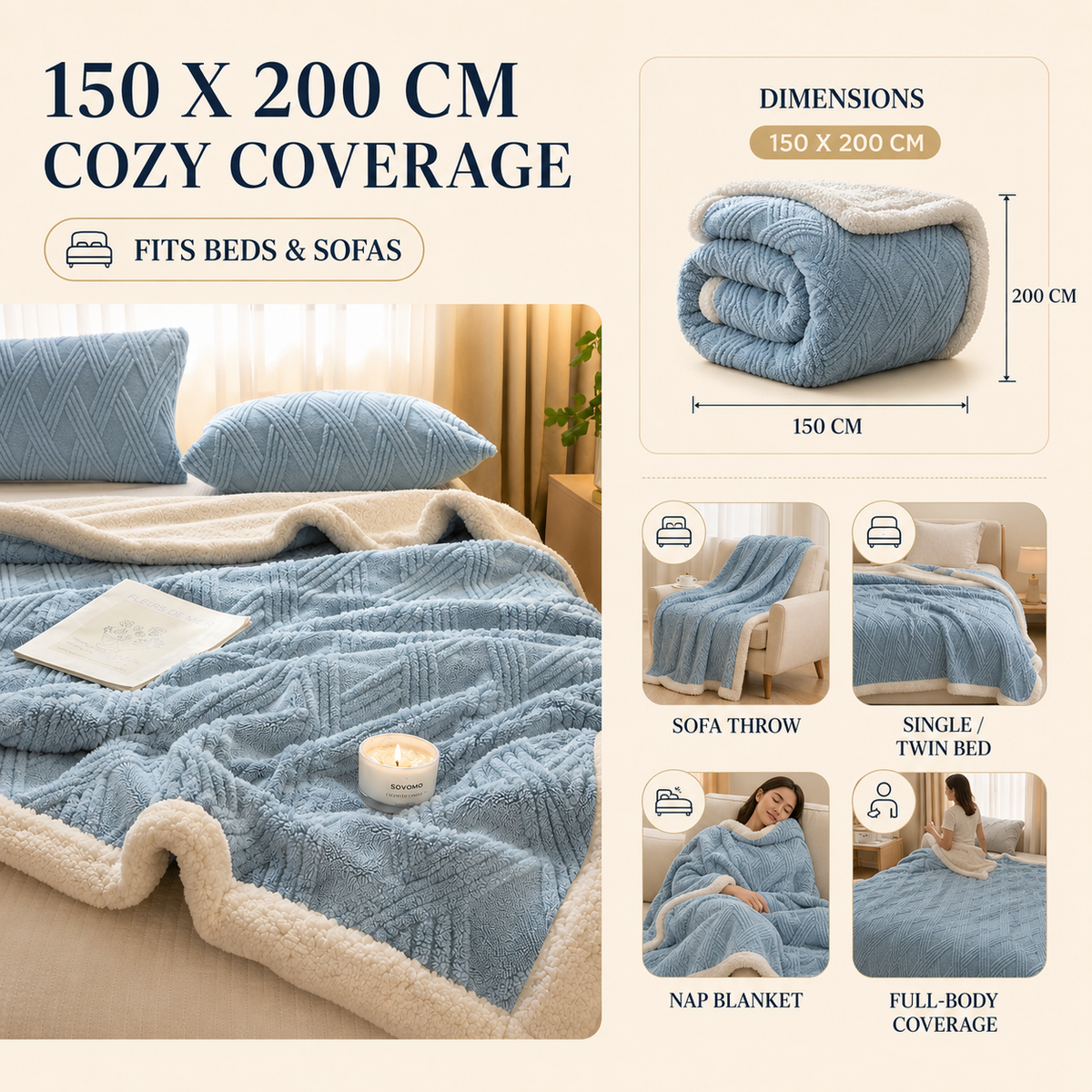 Thickened Winter Throw Blanket