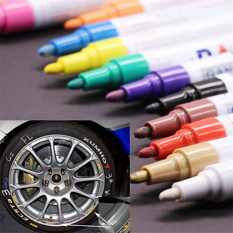 Tire Paint Pen - Waterproof, 12 Colors