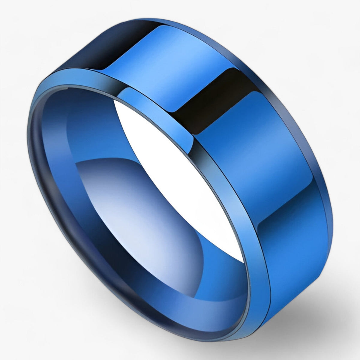 Titanium and Stainless Steel Ring - Elegant and Durable Wedding Band