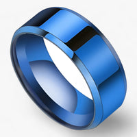 Titanium and Stainless Steel Ring - Elegant and Durable Wedding Band