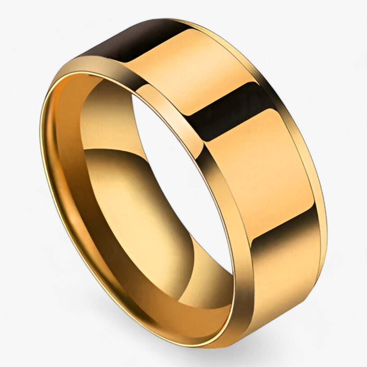 Titanium and Stainless Steel Ring - Elegant and Durable Wedding Band