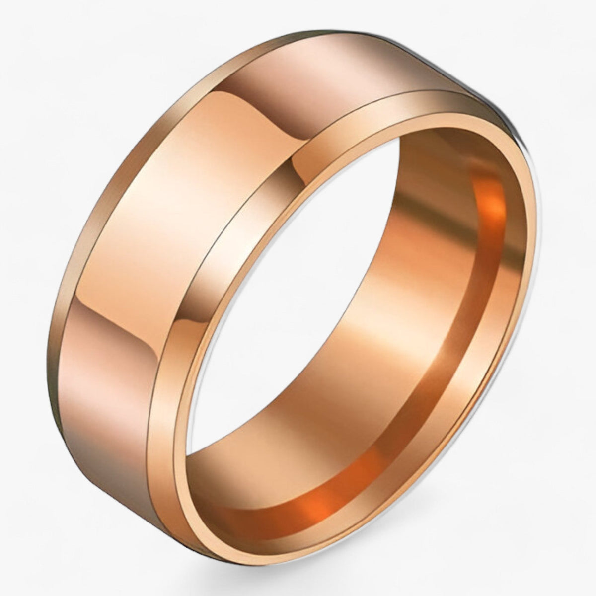 Titanium and Stainless Steel Ring - Elegant and Durable Wedding Band
