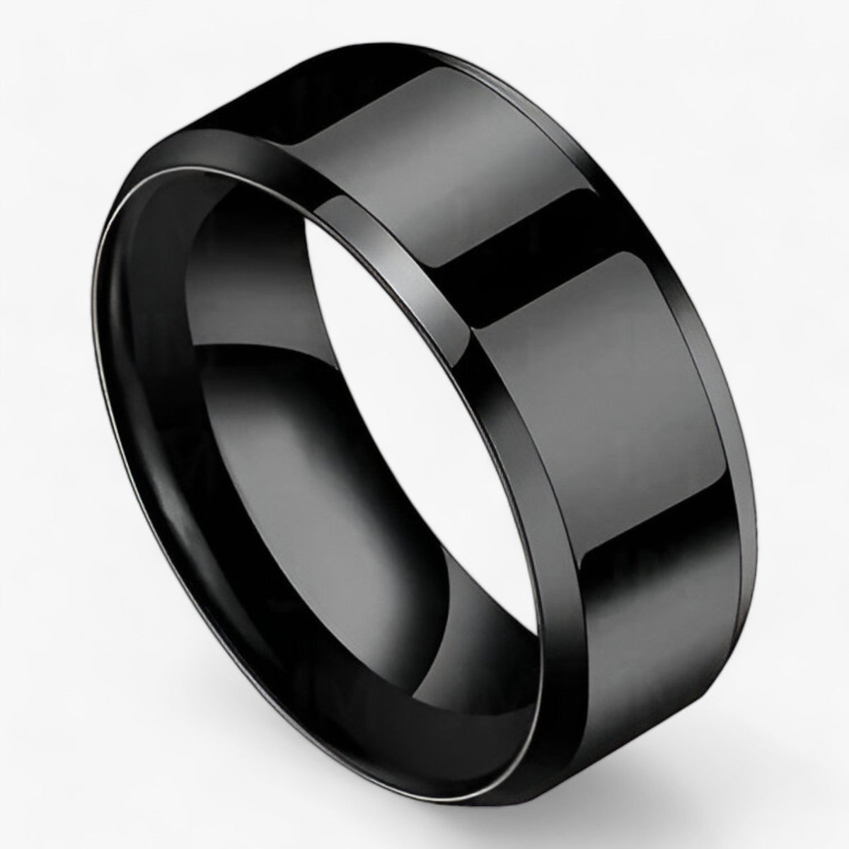 Titanium and Stainless Steel Ring - Elegant and Durable Wedding Band