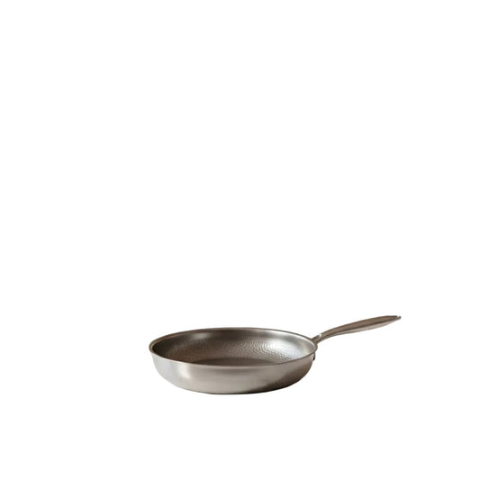 Titanium Frying Pan for Induction Cooktops with Hand-Hammered Design