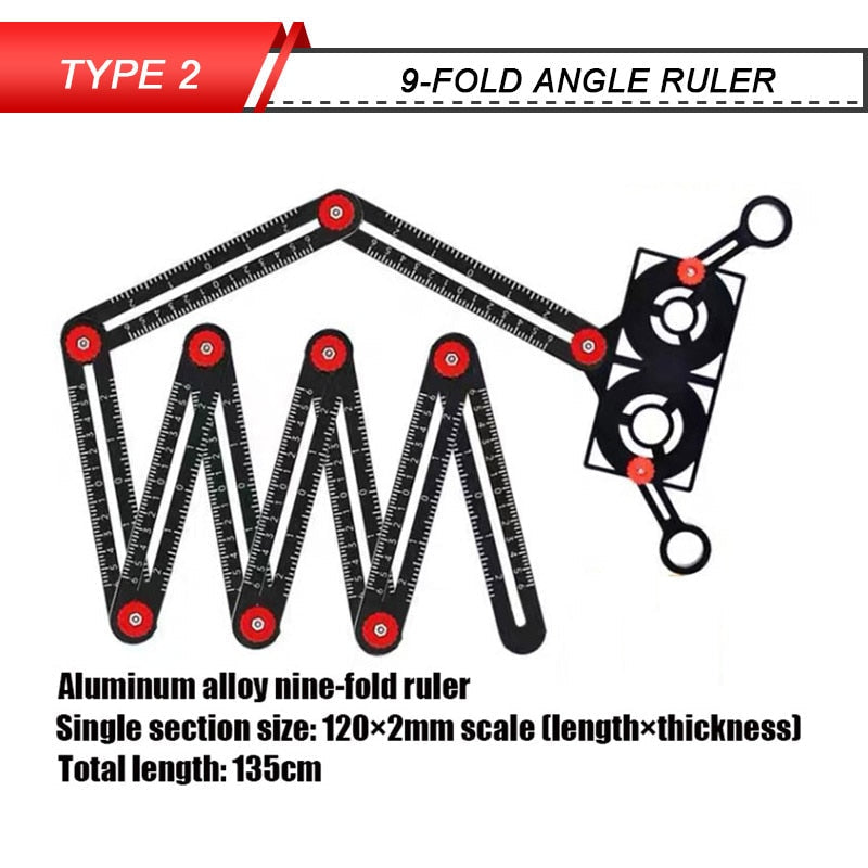 Multifunctional Metal Angle Ruler for Precision