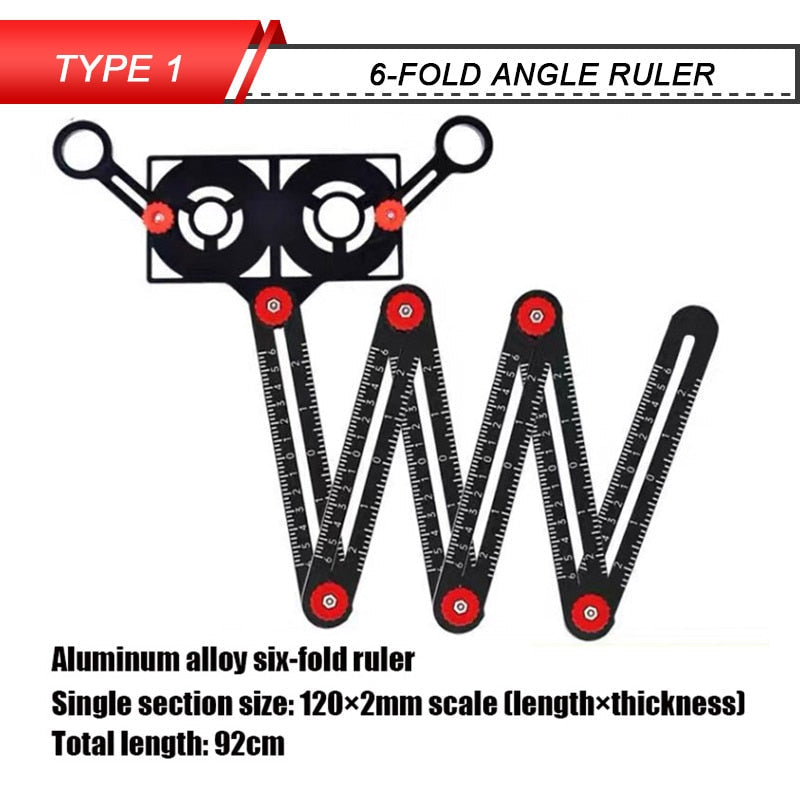 Multifunctional Metal Angle Ruler for Precision