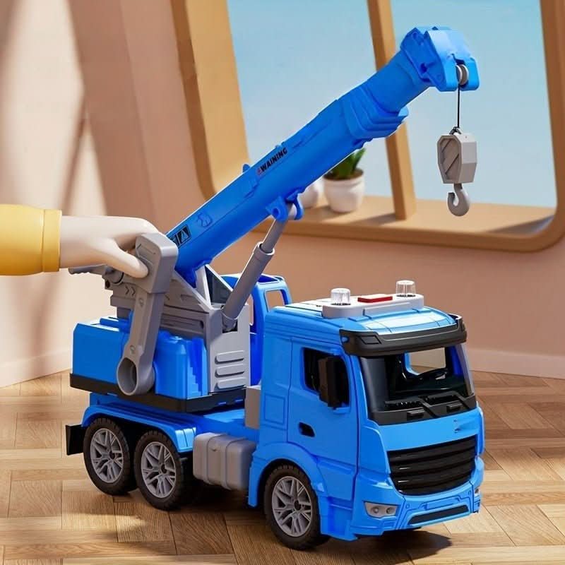 Toy Crane Truck with Light and Sound for Creative Construction Play
