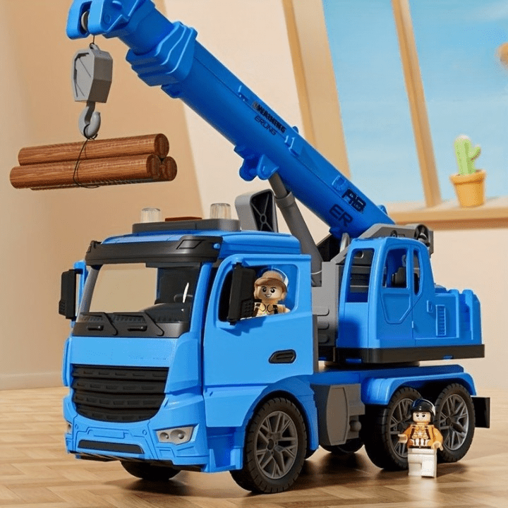 Toy Crane Truck with Light and Sound for Creative Construction Play