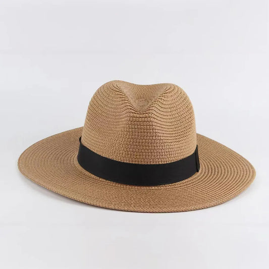 Traditional Ecuadorian Panama Hat with Classic Hatband
