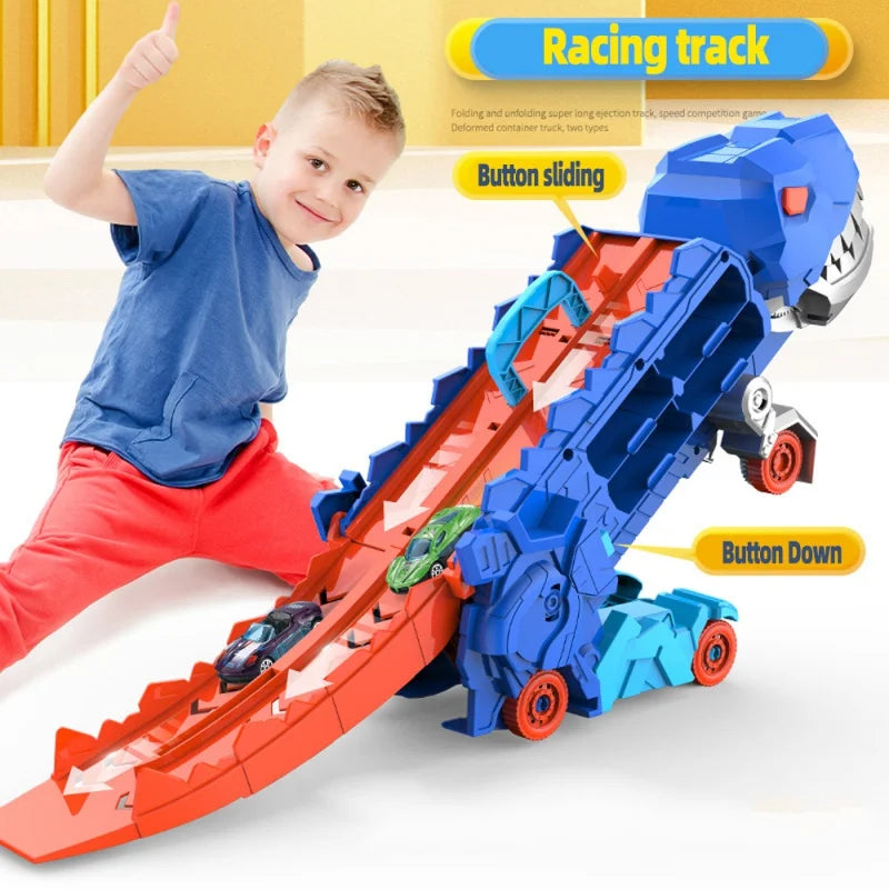 Transformable Dinosaur Racing Adventure Playset