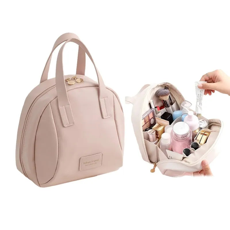 Travel Makeup Bag | Waterproof PU Leather, Multi-Layer Design