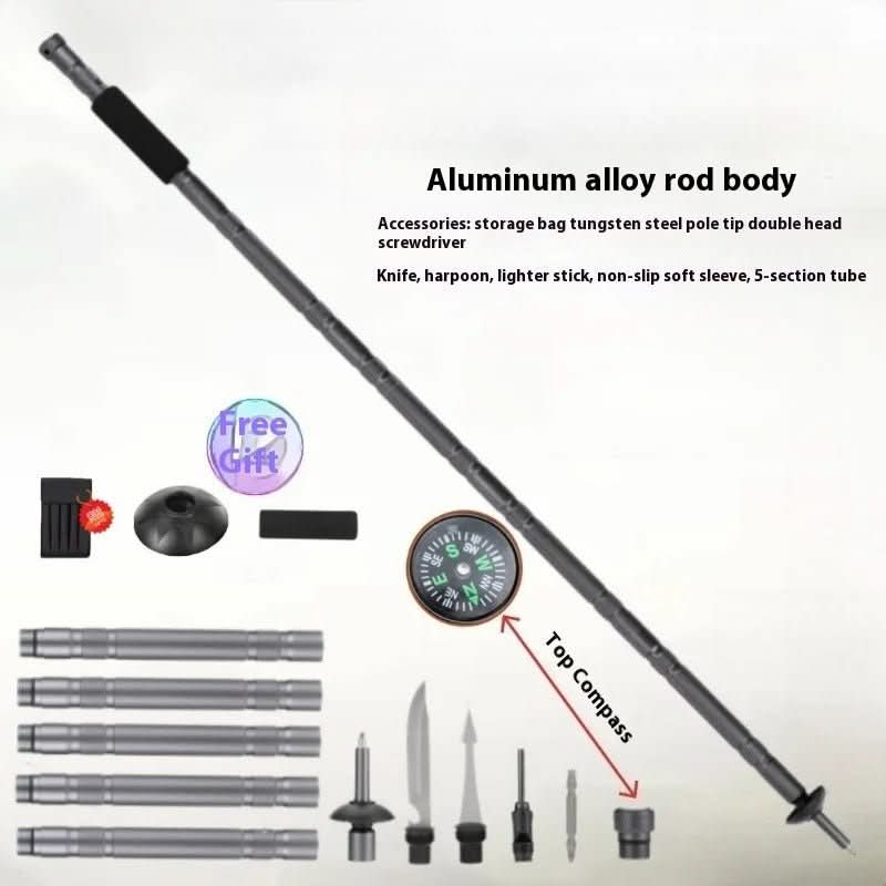 Trekking Pole — Compact Collapsible Staff with Integrated Tool Kit