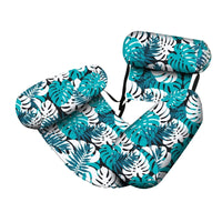 Tropical Style Inflatable Lounger — Adjustable Backrest Pool Chair