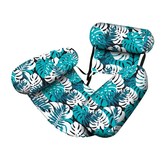 Tropical Style Inflatable Lounger — Adjustable Backrest Pool Chair