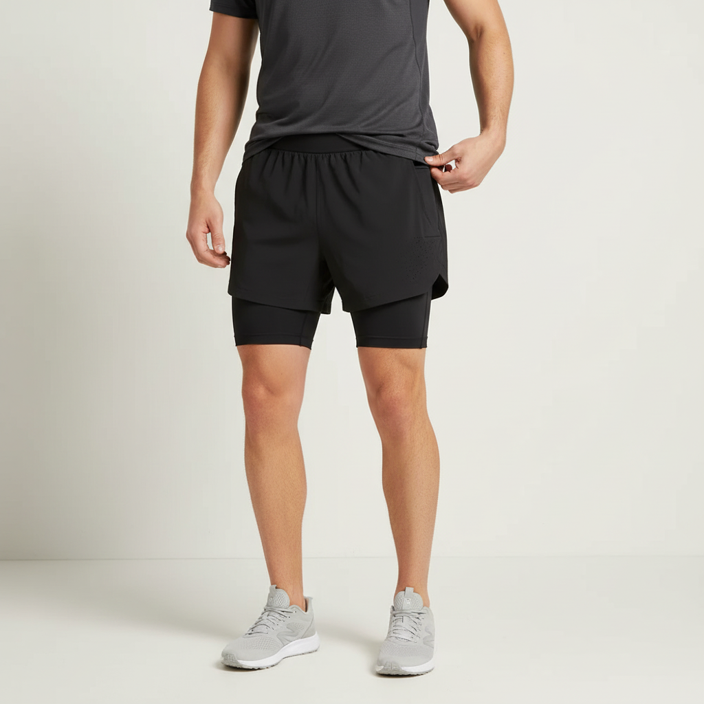 Two-Layer Athletic Shorts