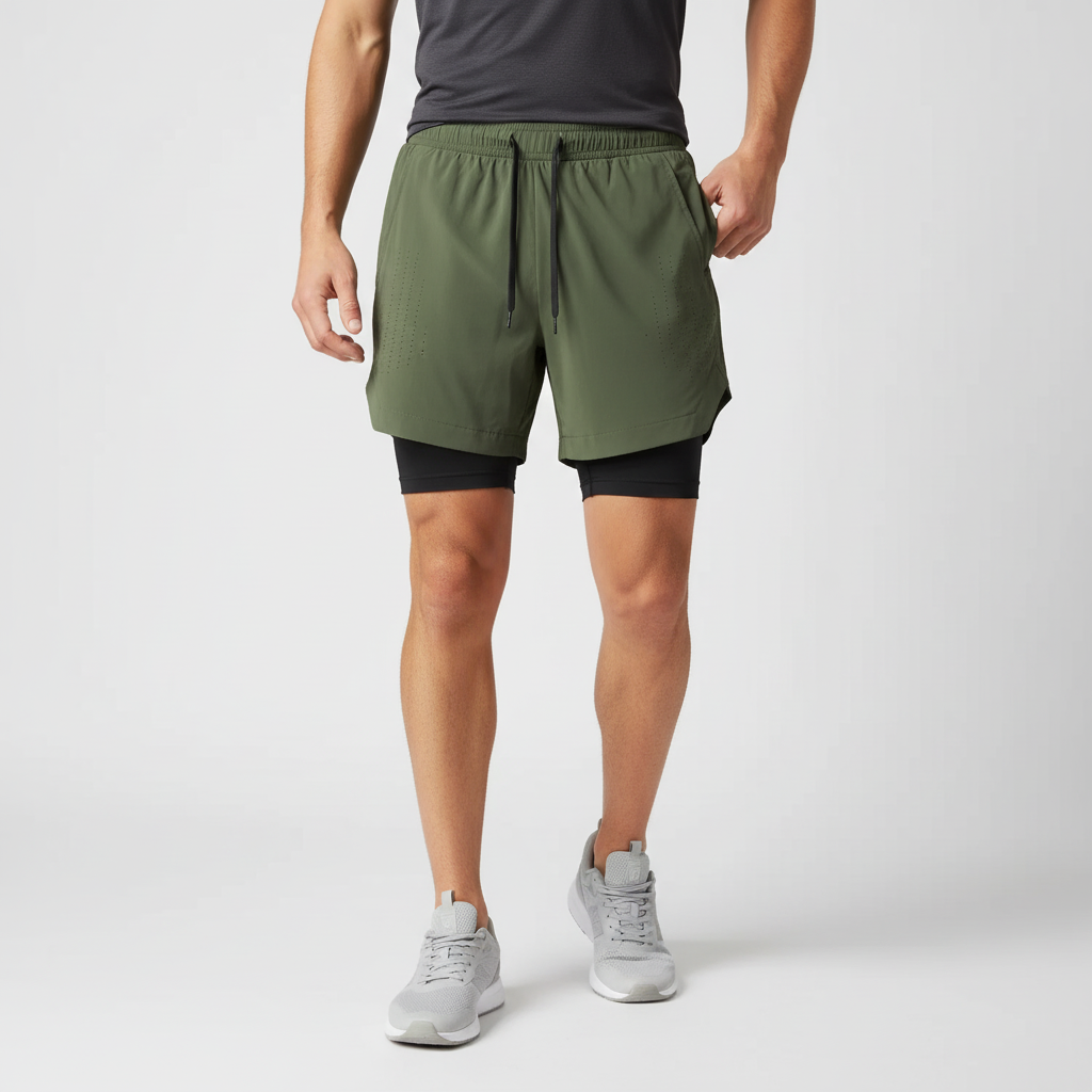 Two-Layer Athletic Shorts