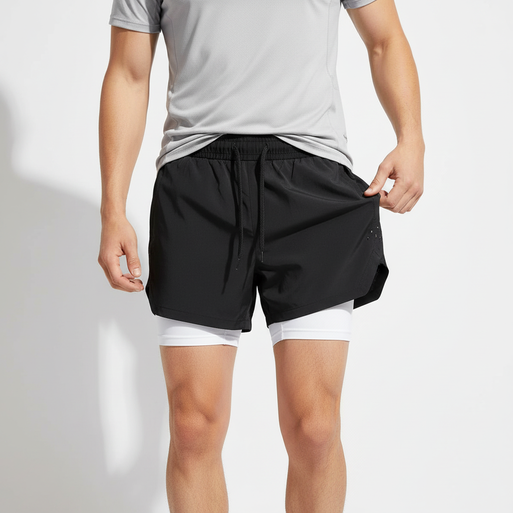 Two-Layer Athletic Shorts