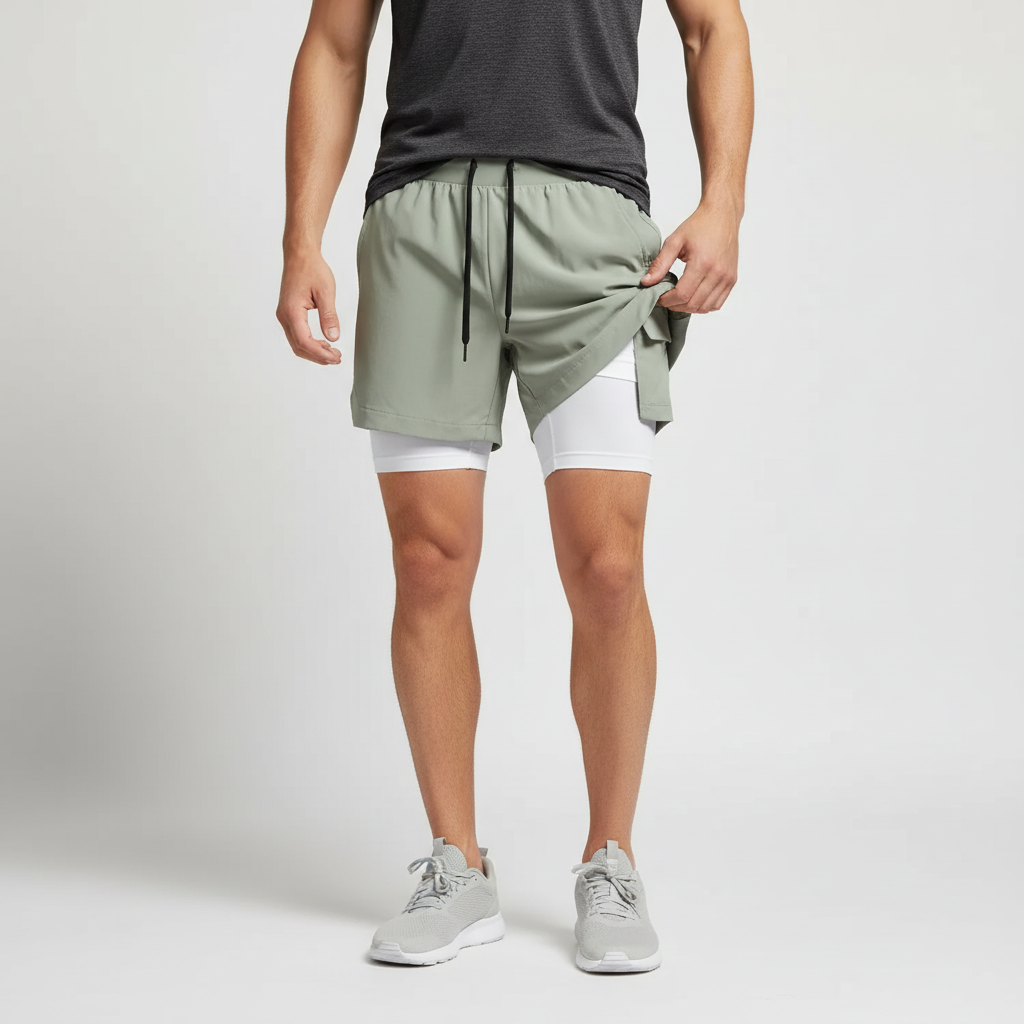 Two-Layer Athletic Shorts