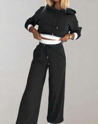Two-Piece Set - Sweater & Wide-Leg Pants