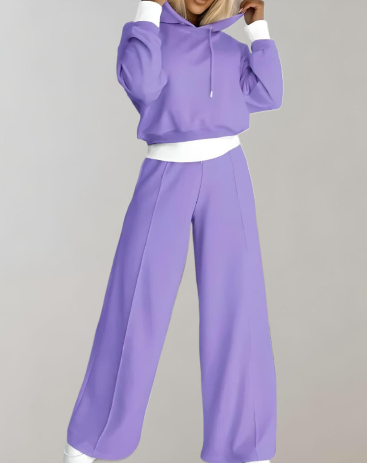 Two-Piece Set - Sweater & Wide-Leg Pants