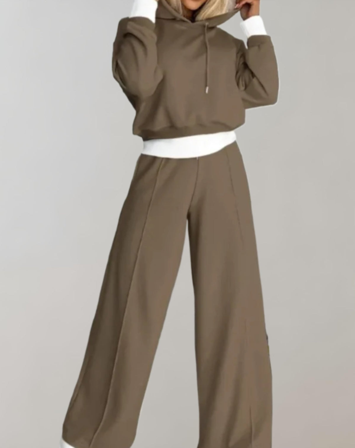Two-Piece Set - Sweater & Wide-Leg Pants