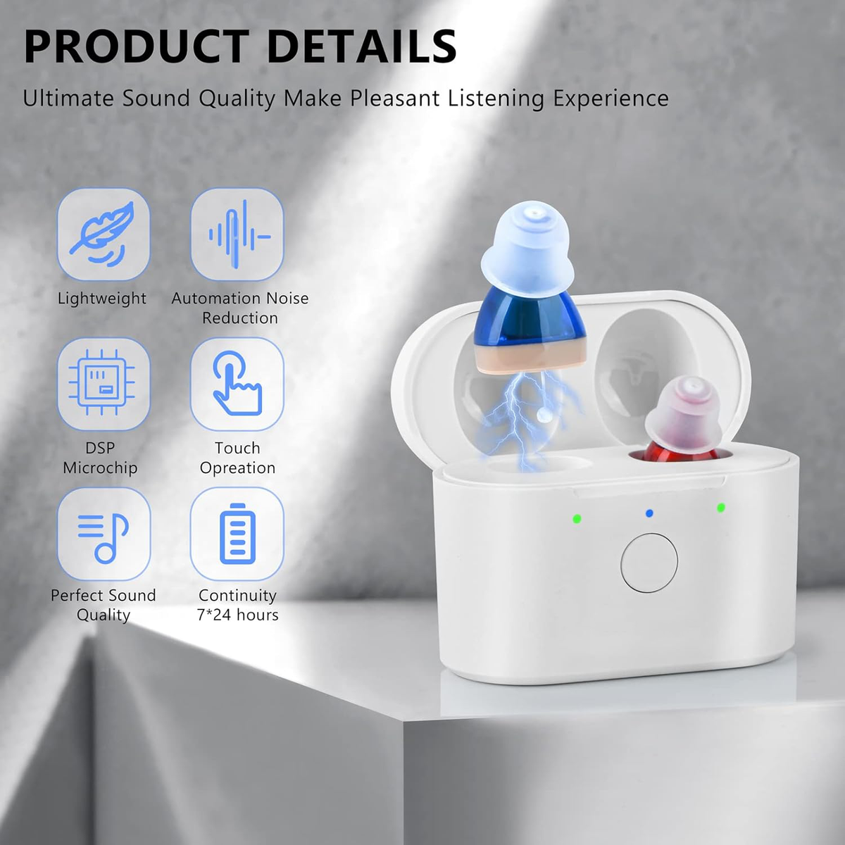 Ultra-Discreet Rechargeable Invisible Hearing Aids