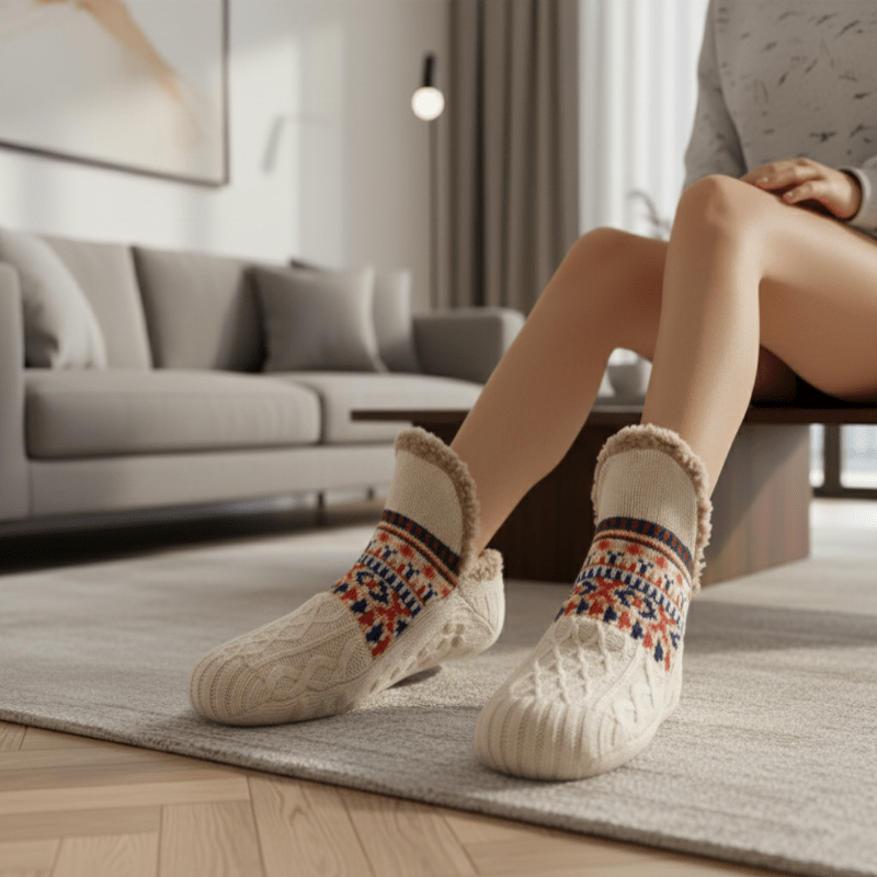 Ultra-Soft Non-Slip Socks for Warm & Cozy Indoor Comfort